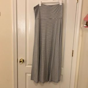 Half circle knit cotton/modal/spandex swirly, drapey skirt, XL